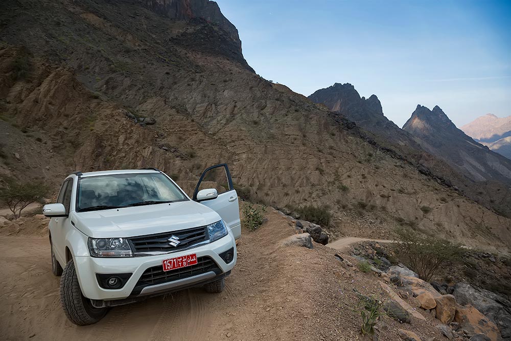 Experience the countryside of Oman with a good 4x4 SUV.