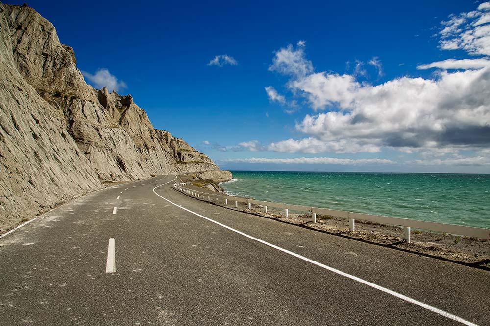 The ocean road along the coast of Cape Palliser is dramatically scenic. One of the most impressive drives during my trip through New Zealand.